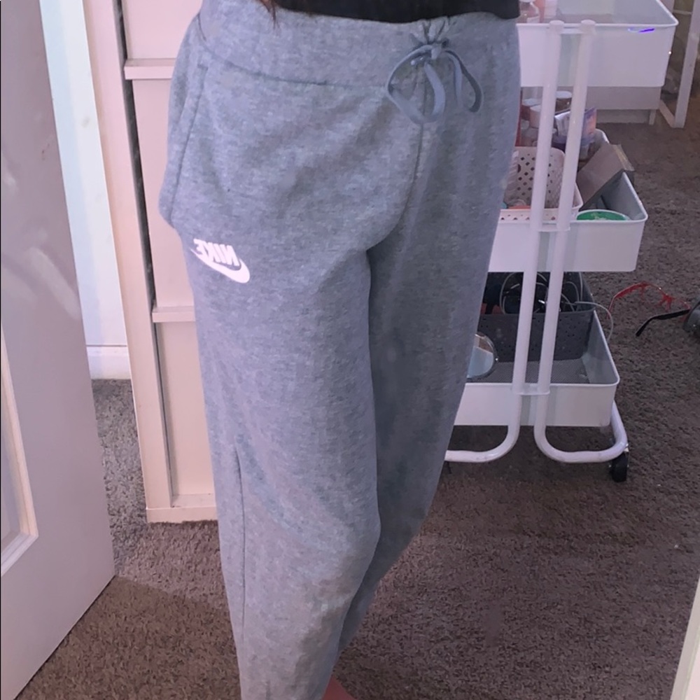 Grey Nike joggers